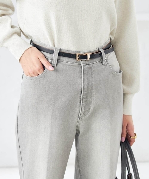 a.v.v（アーヴェヴェ）の「リバーシブルベルト（ベルト・レディース・アイボリー/ブラック・38）」の2枚目の写真