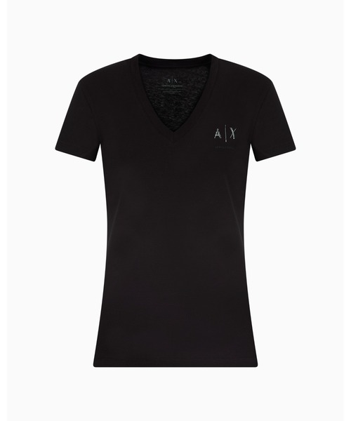 tシャツ 「A|X アルマーニ エクスチェンジ」「ZOZO限定」AXロゴ 半袖VネックTシャツ/SLIM レディース セール】【A|X アルマーニ エクスチェンジ】＜ZOZO限定＞AXロゴ