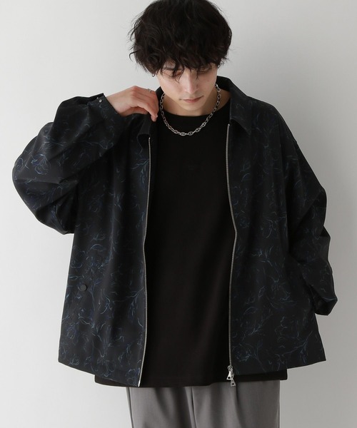 RAGEBLUE（レイジブルー）の「ラグイージー/総柄ドレープジャケット（ブルゾン・メンズ・グレー/ブラック系その他/ブルー系その他/ブラック・SMALL/MEDIUM/LARGE）」の18枚目の写真