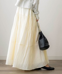 【NOAHL】シアー楊柳ギャザースカート