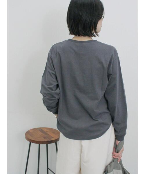 Samansa Mos2 blue（サマンサモスモスブルー）の「フォトプリントロンT（Tシャツ/カットソー・レディース・シルバーグレー/チャコールグレー/オフホワイト・F）」の13枚目の写真