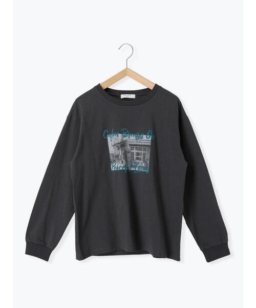 Samansa Mos2 blue（サマンサモスモスブルー）の「フォトプリントロンT（Tシャツ/カットソー・レディース・シルバーグレー/チャコールグレー/オフホワイト・F）」の11枚目の写真