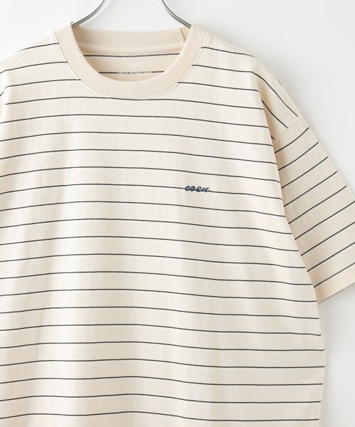coen(コーエン)の「USAコットンcoenロゴボーダーTシャツ(Tシャツ/カットソー・メンズ・その他4/その他8/その他2/その他5・S/M/L/XL)」の1枚目の写真