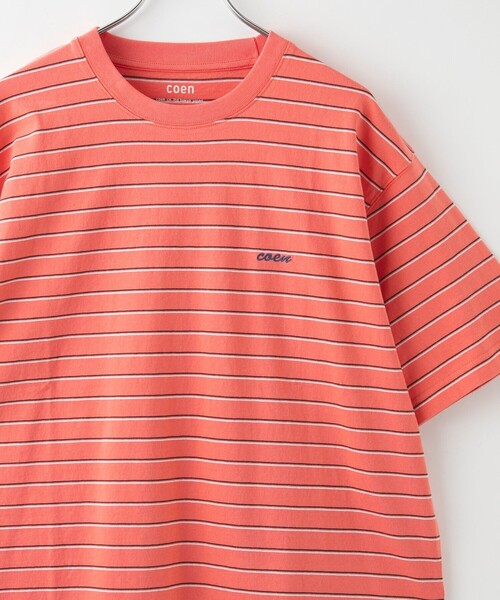 coen(コーエン)の「USAコットンcoenロゴボーダーTシャツ(Tシャツ/カットソー・メンズ・その他4/その他8/その他2/その他5・S/M/L/XL)」の2枚目の写真