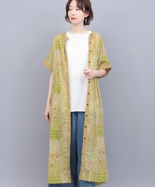 チチカカ（チチカカ）の「サシコ風パッチプリントワンピース（ワンピース・レディース・マスタード/ブルー/レッド・FREE）」の20枚目の写真