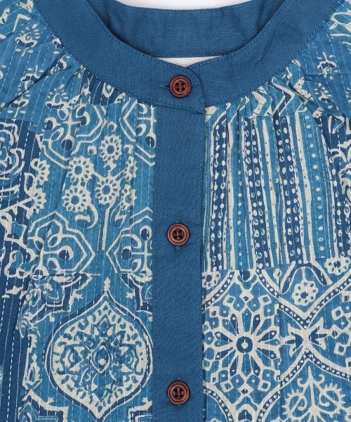 チチカカ（チチカカ）の「サシコ風パッチプリントワンピース（ワンピース・レディース・マスタード/ブルー/レッド・FREE）」の10枚目の写真