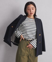 韓国 セットアップ カジュアル Tシャツ ボーダー ロングスカート ロンT レディース ボーダー マルチボーダー カットソー オーバー