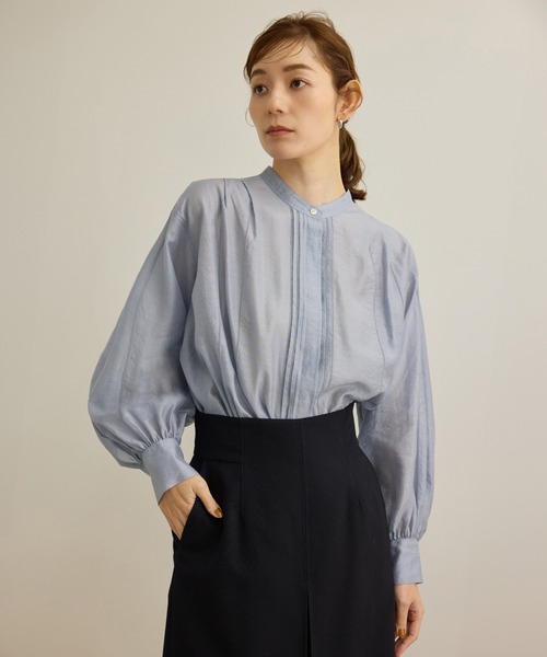 ROPE'（ロペ）の「【洗える】キュプラシルク パプスリーブシアーブラウス（シャツ/ブラウス・レディース・ブルー/オレンジ/ホワイト・FREE）」の15枚目の写真