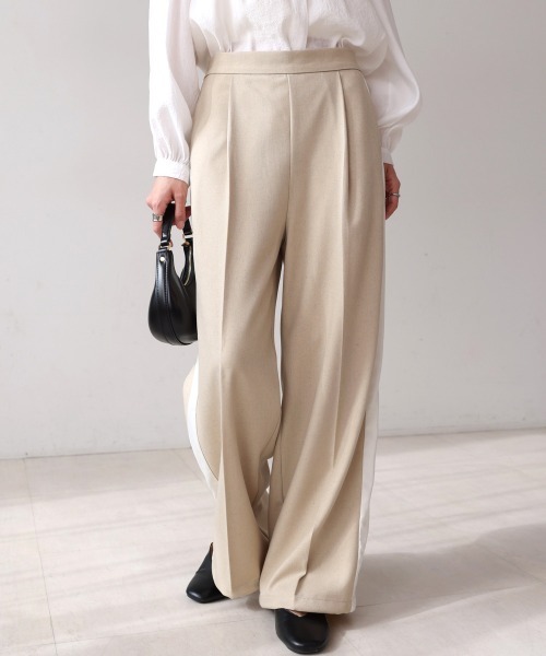 Bab(バブ)の「【S・Mサイズ展開】2WAYセンタープレスサイドラインパンツ(その他パンツ・レディース・ベージュ/ブラック/チャコールグレー・S/M)」の6枚目の写真