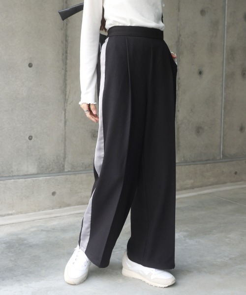 Bab(バブ)の「【S・Mサイズ展開】2WAYセンタープレスサイドラインパンツ(その他パンツ・レディース・ベージュ/ブラック/チャコールグレー・S/M)」の14枚目の写真