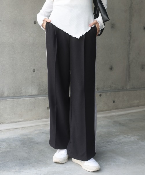 Bab(バブ)の「【S・Mサイズ展開】2WAYセンタープレスサイドラインパンツ(その他パンツ・レディース・ベージュ/ブラック/チャコールグレー・S/M)」の19枚目の写真