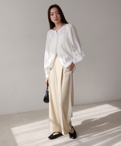 Bab(バブ)の「【S・Mサイズ展開】2WAYセンタープレスサイドラインパンツ(その他パンツ・レディース・ベージュ/ブラック/チャコールグレー・S/M)」の22枚目の写真