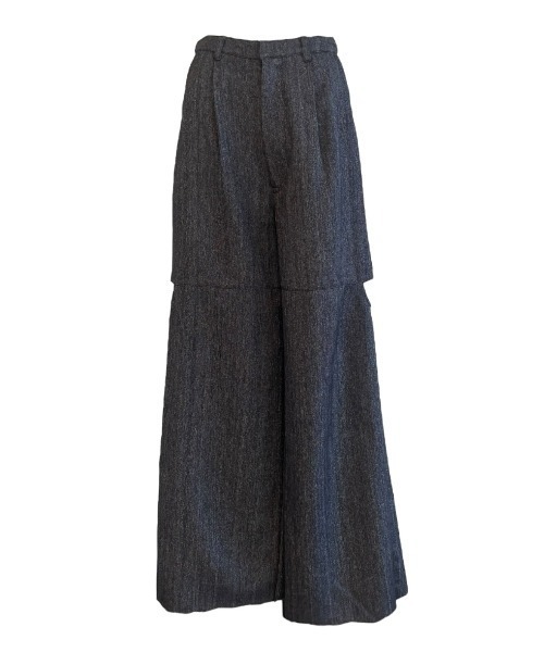melange tweed cut off pants