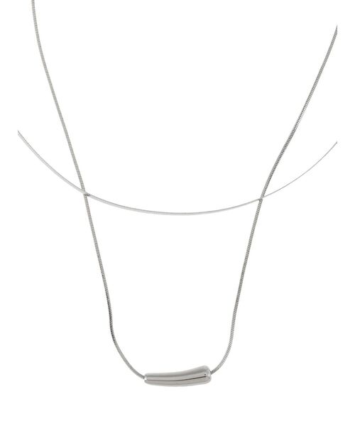 LAGUNAMOON（ラグナムーン）の「フォルムパーツ2連ネックレス（ネックレス・レディース・シルバー/ゴールド・FREE）」の4枚目の写真