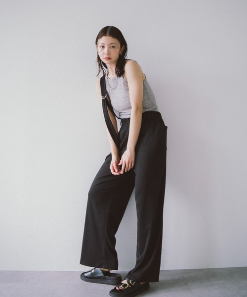 HANNE(アン)の「ショルダーベルトリブパンツ(その他パンツ・レディース・ベージュ/ブラック・SMALL/MEDIUM)」の14枚目の写真