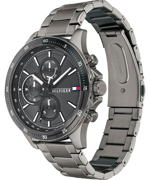 TOMMY HILFIGER ブラック クォーツ腕時計 トミーヒルフィガー 時計 