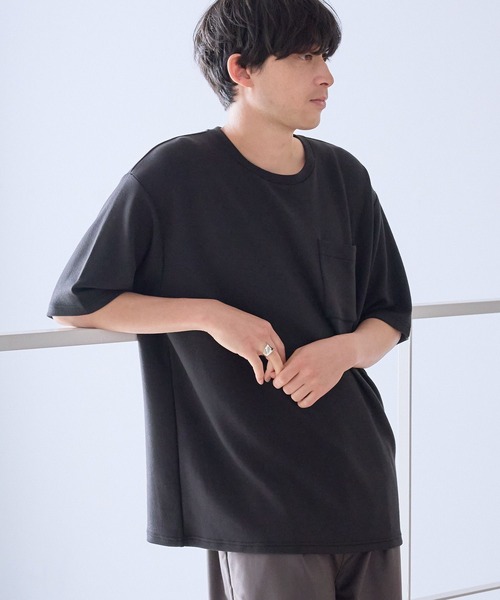 LAKOLE(ラコレ)の「【接触冷感】ダンボールポケットT / 284350(Tシャツ/カットソー・メンズ・ネイビー/ブラック/ホワイト/ピンク/チャコール・LARGE/X-LARGE/MEDIUM)」の3枚目の写真