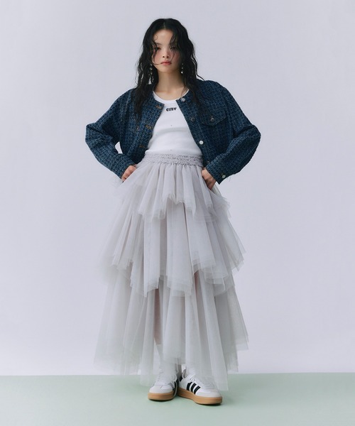 EIMY ISTOIRE（エイミーイストワール）の「ビジュータンクトップス（タンクトップ・レディース・ブラック/グレー/ピンク/ホワイト・F）」の14枚目の写真