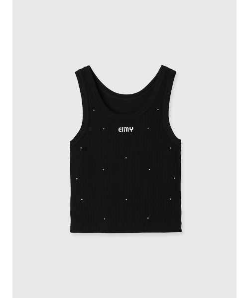 EIMY ISTOIRE（エイミーイストワール）の「ビジュータンクトップス（タンクトップ・レディース・ブラック/グレー/ピンク/ホワイト・F）」の5枚目の写真