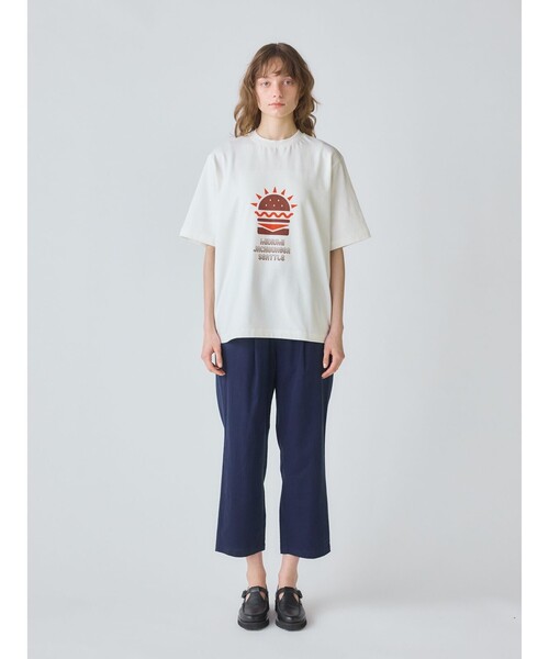 MidiUmi(ミディウミ)の「MidiUmi ハンバーガープリントTシャツ(Tシャツ/カットソー・レディース・ライトグレー/アイボリー/オフホワイト・FREE)」の11枚目の写真