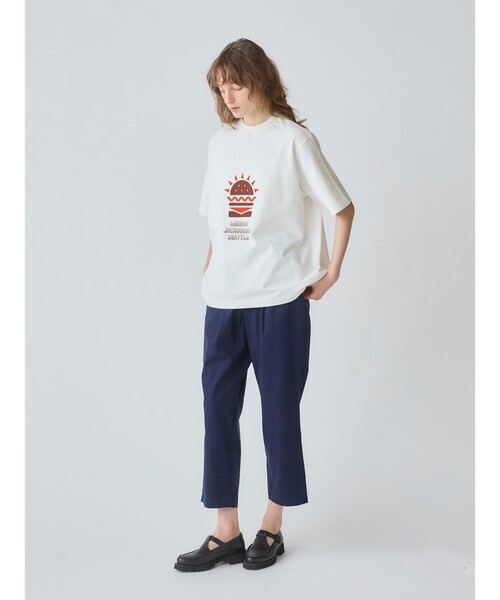 MidiUmi(ミディウミ)の「MidiUmi ハンバーガープリントTシャツ(Tシャツ/カットソー・レディース・ライトグレー/アイボリー/オフホワイト・FREE)」の12枚目の写真