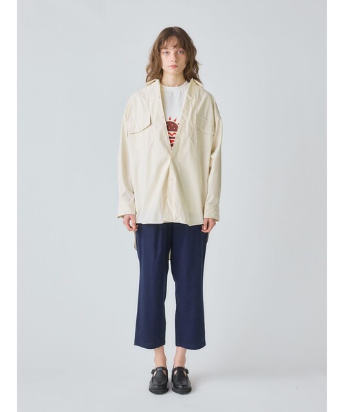 MidiUmi(ミディウミ)の「MidiUmi ハンバーガープリントTシャツ(Tシャツ/カットソー・レディース・ライトグレー/アイボリー/オフホワイト・FREE)」の16枚目の写真