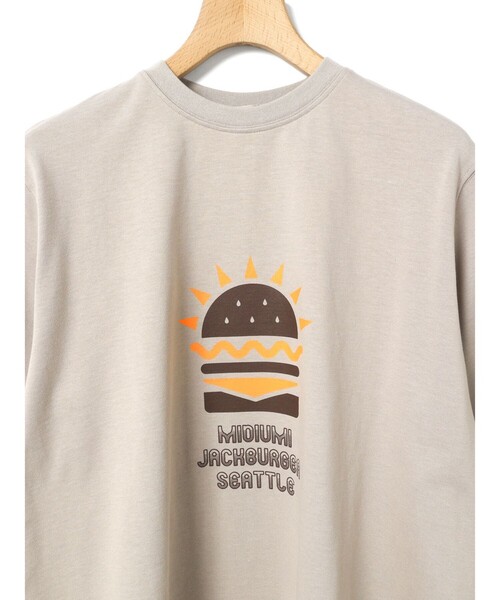MidiUmi(ミディウミ)の「MidiUmi ハンバーガープリントTシャツ(Tシャツ/カットソー・レディース・ライトグレー/アイボリー/オフホワイト・FREE)」の17枚目の写真