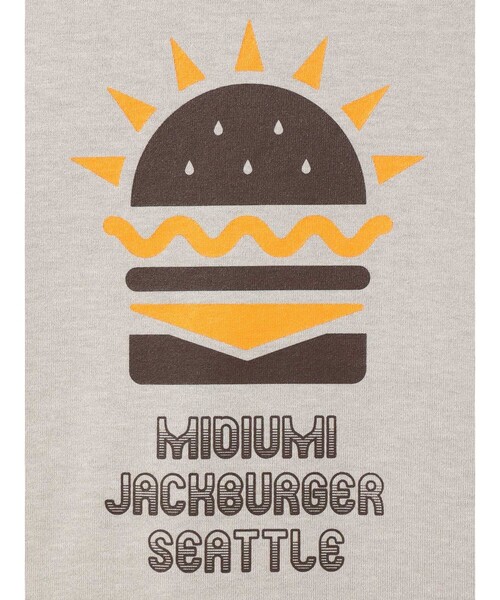 MidiUmi(ミディウミ)の「MidiUmi ハンバーガープリントTシャツ(Tシャツ/カットソー・レディース・ライトグレー/アイボリー/オフホワイト・FREE)」の18枚目の写真