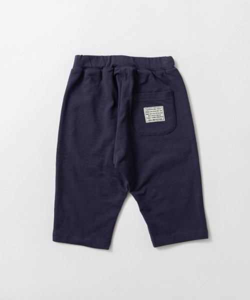 BRANSHES（ブランシェス）の「【ブランシェスmini】ひざが隠れるクロップドパンツ（スウェットパンツ・キッズ・グリーン/ブラック/シャーベット/サーモンピンク/ネイビー・120/110/130/100/90/80）」の3枚目の写真