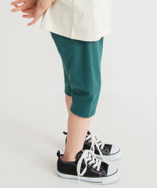 BRANSHES（ブランシェス）の「【ブランシェスmini】ひざが隠れるクロップドパンツ（スウェットパンツ・キッズ・グリーン/ブラック/シャーベット/サーモンピンク/ネイビー・120/110/130/100/90/80）」の22枚目の写真