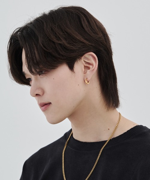 WYZ surgical stainless(ダブリューワイジィーサージカルステンレス)の「【 金属アレルギー対応 】シンプルフープピアス サージカルステンレス (両耳用)直径13mm, 幅2.5mm(ピアス(両耳用)・メンズ・ゴールド/ブラック/シルバー・FREE)」の5枚目の写真