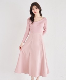 tocco closet | 袖口パール付きアシメリブニットドッキングワンピース(ワンピース)