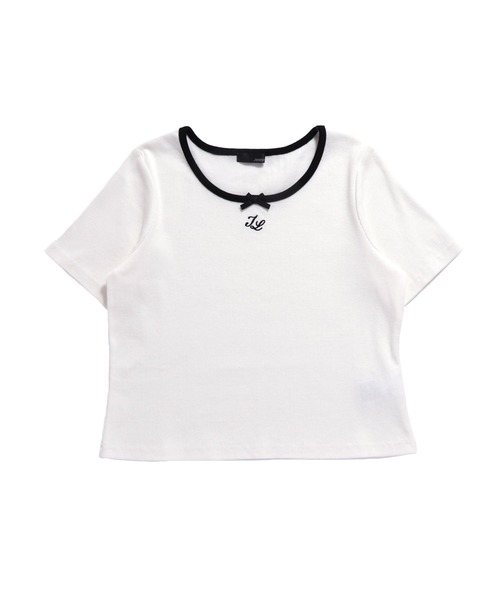 JENNI love（ジェニィラブ）の「バイカラーデザインリボンテレコT（Tシャツ/カットソー・キッズ・ピンク/ブラック/オフホワイト・130cm/140cm/150cm/160cm）」の21枚目の写真