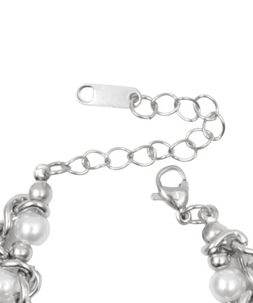 WEGO（ウィゴー）の「WEGO/パールチェーンネックレス（ネックレス・レディース・シルバー・FREE）」の6枚目の写真