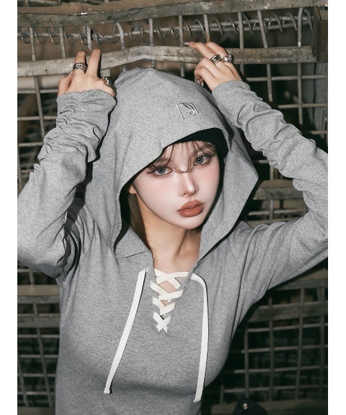 Darich（ダーリッチ）の「レースアップカットミニワンピース