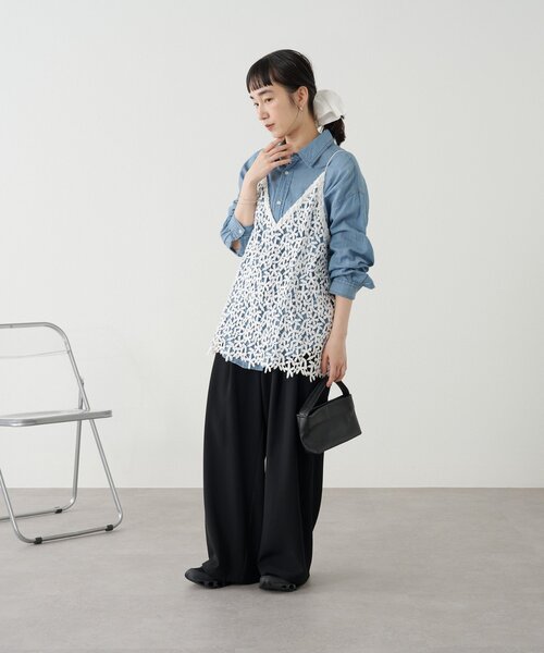 Omekashi（オメカシ）の「レースオーバーキャミソール