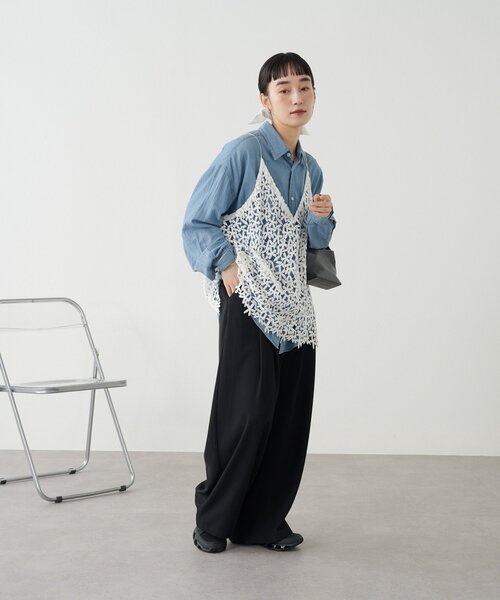 レースオーバーキャミソール（キャミソール）｜Omekashi（オメカシ）の