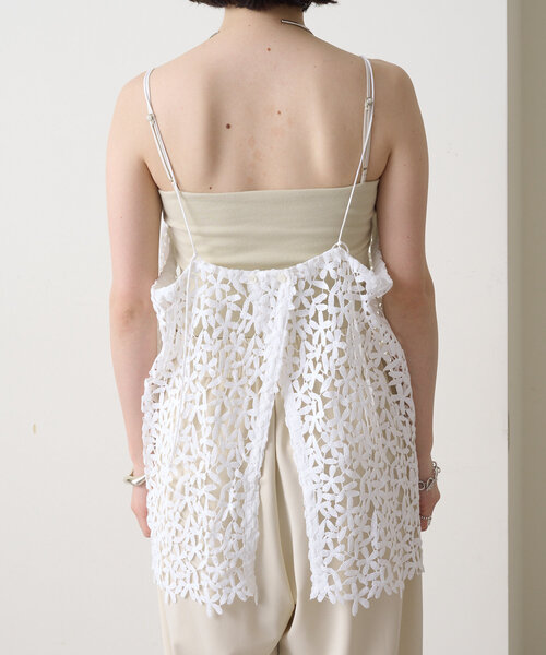 omekashi レースオーバーキャミソール　ホワイト Omekashi（オメカシ）の「レースオーバーキャミソール
