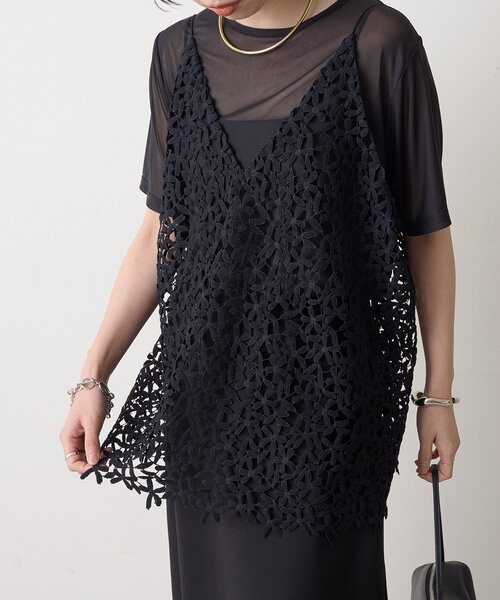 omekashi レースオーバーキャミソール　ホワイト Omekashi キャミソール レースオーバーキャミソール : ZOZOTOWN