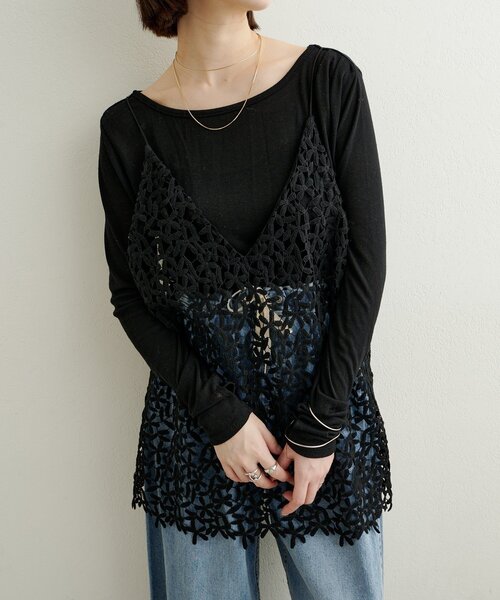 Omekashi（オメカシ）の「レースオーバーキャミソール（キャミソール