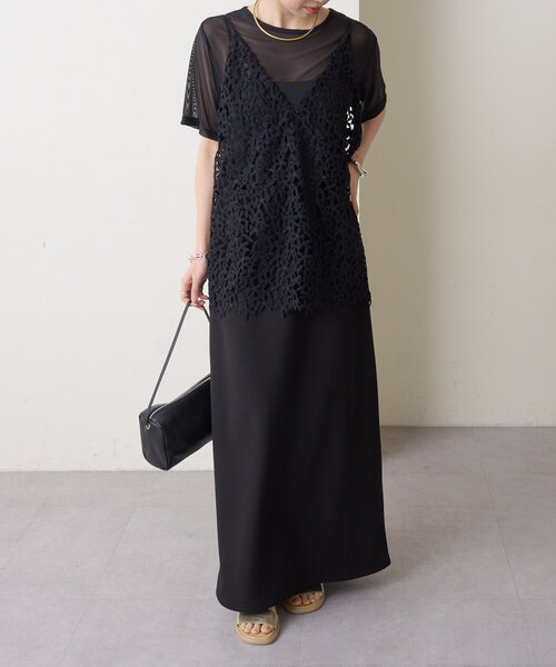 レースオーバーキャミソール（キャミソール）｜Omekashi（オメカシ）の