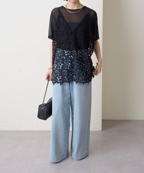 レースオーバーキャミソール（キャミソール）｜Omekashi（オメカシ）の