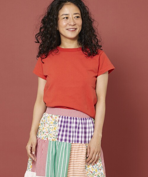 Freada（フリーダ）の「Freada/フリーダ オイルカット加工Tシャツ（Tシャツ/カットソー・レディース・ホワイト/オレンジ/ブラック・SMALL/MEDIUM）」の18枚目の写真