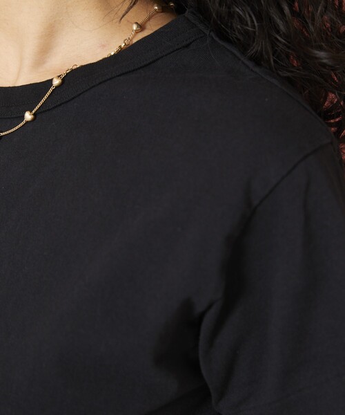 Freada（フリーダ）の「Freada/フリーダ オイルカット加工Tシャツ（Tシャツ/カットソー・レディース・ホワイト/オレンジ/ブラック・SMALL/MEDIUM）」の5枚目の写真