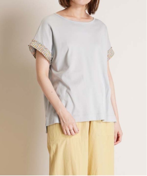 KID BLUE（キッドブルー）の「キッドブルー -２５サマーＴシャツ -半袖トップス -KOBN347 -kidblue（Tシャツ/カットソー・レディース・ブラック/サックスブルー/アイボリー・M/L）」の3枚目の写真
