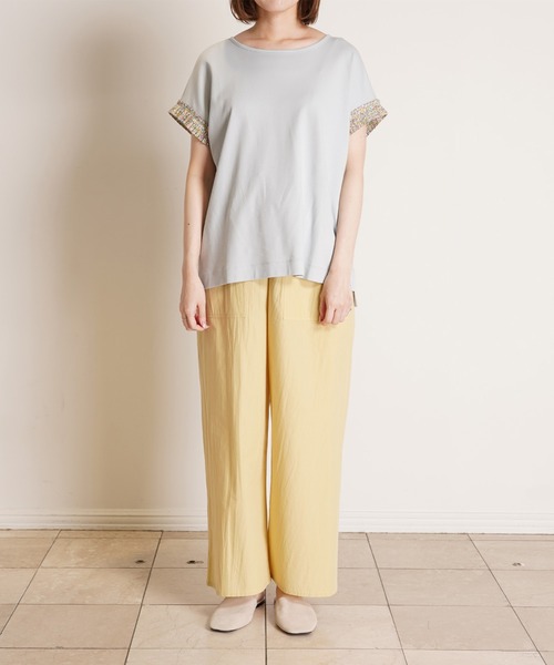 KID BLUE（キッドブルー）の「キッドブルー -２５サマーＴシャツ -半袖トップス -KOBN347 -kidblue（Tシャツ/カットソー・レディース・ブラック/サックスブルー/アイボリー・M/L）」の5枚目の写真