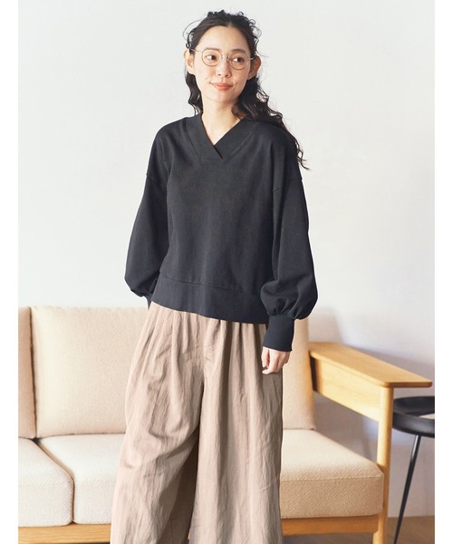 and myera(アンド マイラ)の「and myera 大人なキュロットパンツ(その他パンツ・レディース・ベージュ・L/M/LL/S)」の10枚目の写真