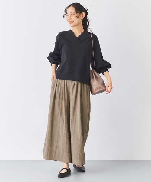 and myera(アンド マイラ)の「and myera 大人なキュロットパンツ(その他パンツ・レディース・ベージュ・L/M/LL/S)」の7枚目の写真