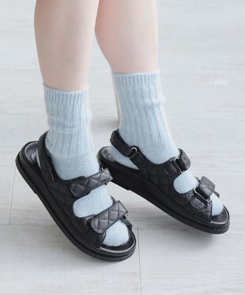 DONOBAN（ドノバン）の「ダブルベルトサンダル（サンダル・レディース・ブラック系その他/ネイビー/ブラック・36/38/40）」の6枚目の写真