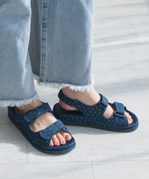 DONOBAN（ドノバン）の「ダブルベルトサンダル（サンダル・レディース・ブラック系その他/ネイビー/ブラック・36/38/40）」の11枚目の写真